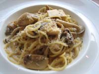 キノコのパスタ